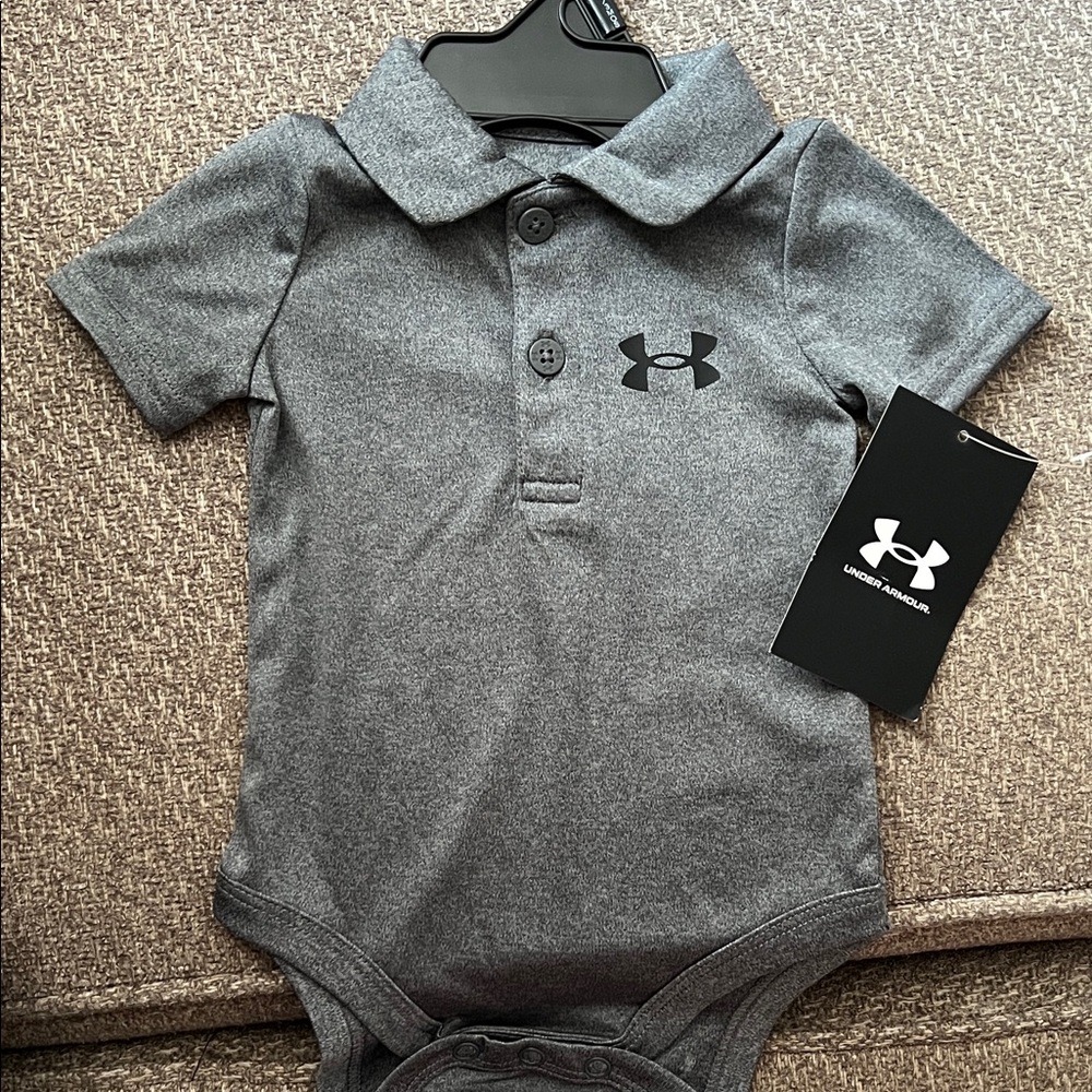 Under Armour Charcoal Baby Bodysuit